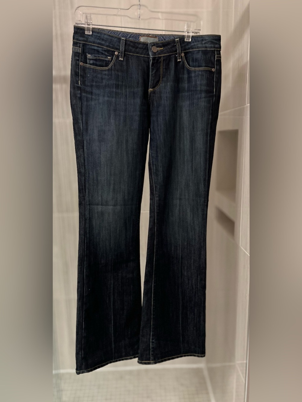 PAIGE Premium Denim Laurel Canyon Bootcut Jeans Dark Wash Low Rise Size 29